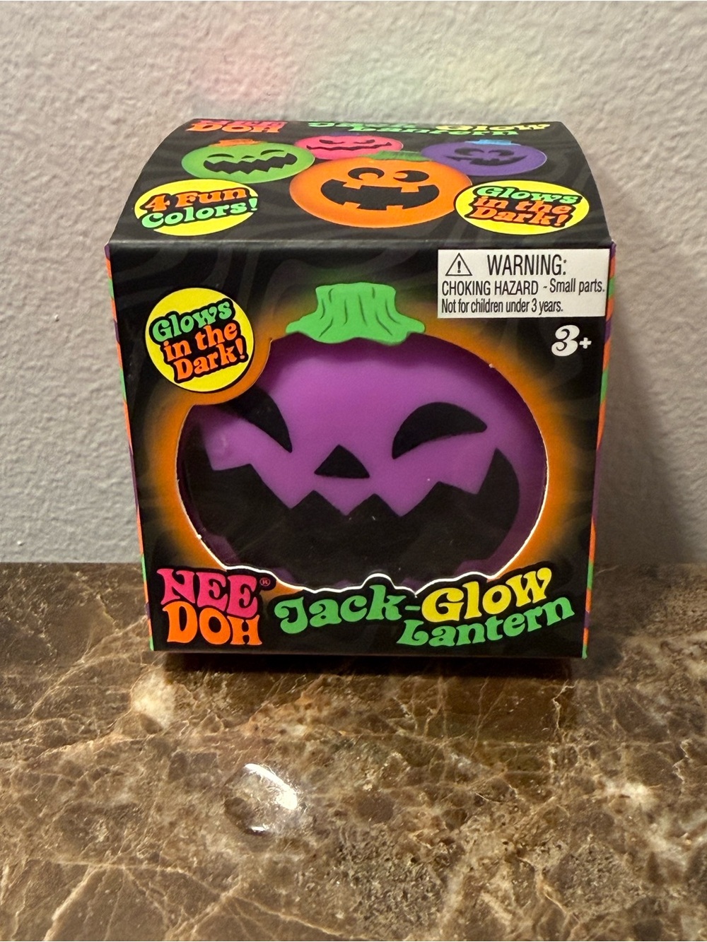Needoh Jack-Glow Lantern Purple Glow Pumpkin Toy